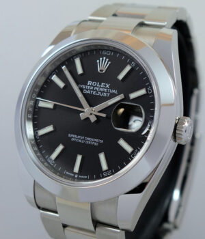Rolex Datejust 41 Black-Dial 126300 Box & Card 2023