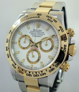 Rolex Daytona 18k   Steel  White dial 116503  Box   Card