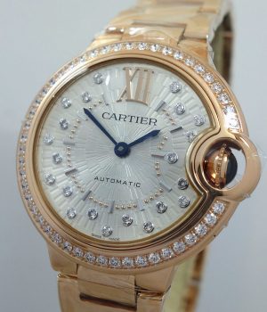 Cartier Ballon Bleu 18ct Rose-Gold   Diamonds 33mm WJBB0082
