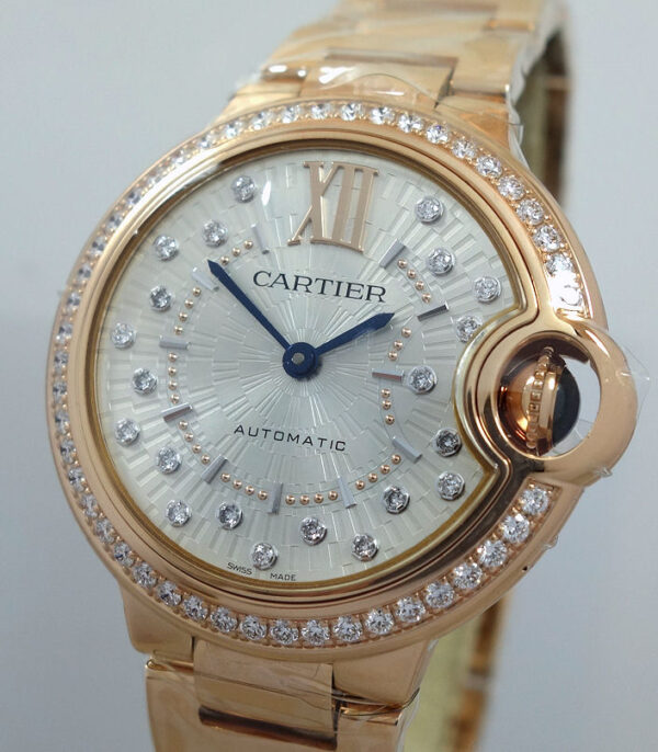 Cartier Ballon Bleu 18ct Rose-Gold & Diamonds 33mm WJBB0082