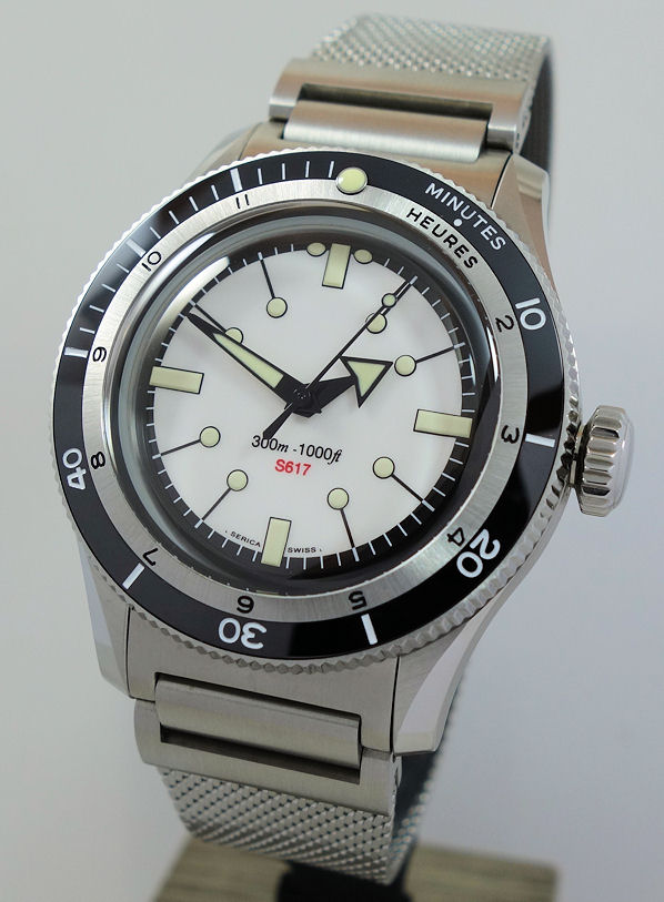 DSC07334 SERICA 5303 COSC DIVING CHRONOMETER PORCELAIN WHITE DIAL 39mm