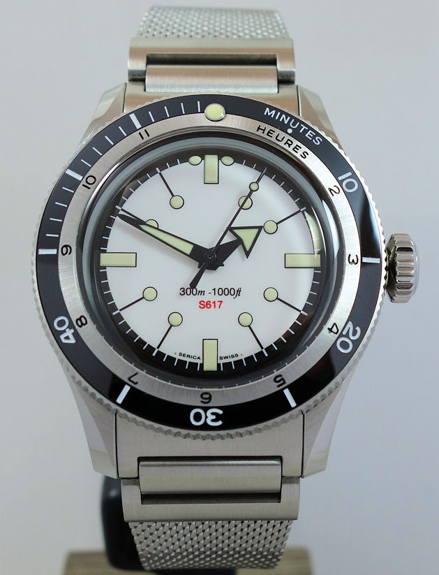 DSC07336 SERICA 5303 COSC DIVING CHRONOMETER PORCELAIN WHITE DIAL 39mm