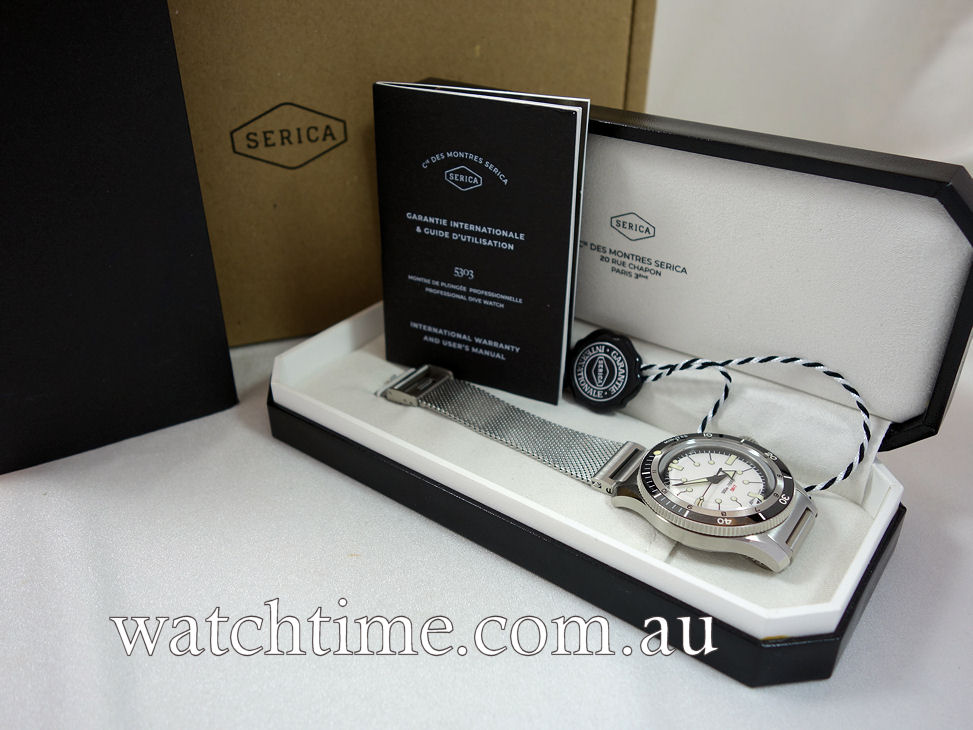 DSC07433 SERICA 5303 COSC DIVING CHRONOMETER PORCELAIN WHITE DIAL 39mm
