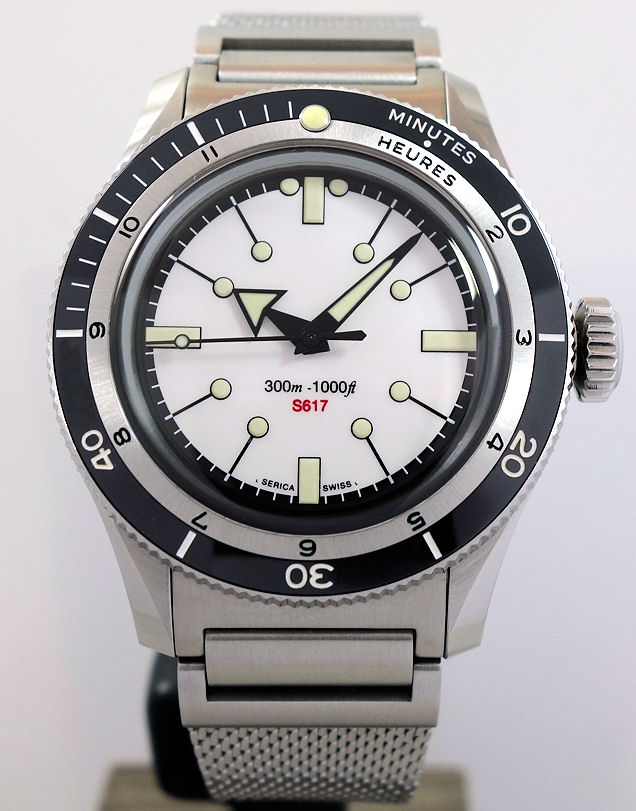 DSC07440 SERICA 5303 COSC DIVING CHRONOMETER PORCELAIN WHITE DIAL 39mm