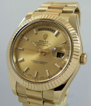 Rolex Day-Date II 41mm 18k Yellow-Gold  218238 Box & Card