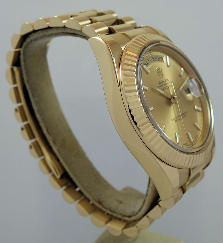 DSC07519 Rolex Day-Date II 41mm 18k Yellow-Gold 218238 Box & Card