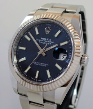 Rolex Datejust 41 Blue dial, White-Gold bezel 126334