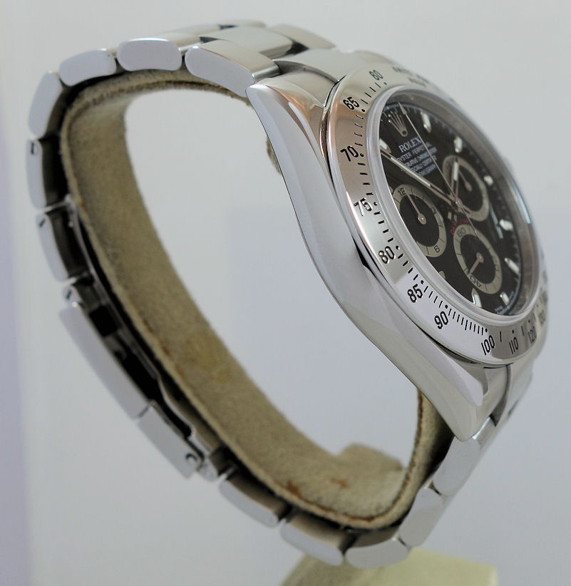 DSC07866 Rolex Daytona Steel Black Dial 116520 Factory Serviced!