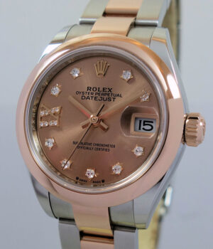 Rolex Lady-Datejust 28mm 18k Everose & Steel Rosé Diamond dial 279161
