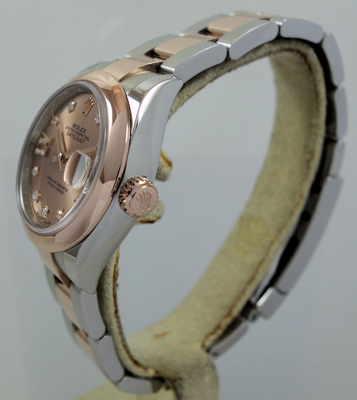 DSC07925 Rolex Lady-Datejust 28mm 18k Everose & Steel Rosé Diamond dial 279161