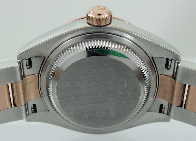 DSC07930 Rolex Lady-Datejust 28mm 18k Everose & Steel Rosé Diamond dial 279161