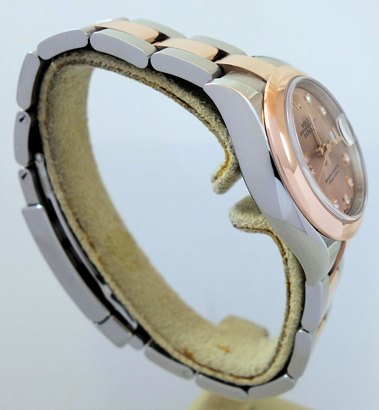 DSC07974 Rolex Lady-Datejust 28mm 18k Everose & Steel Rosé Diamond dial 279161