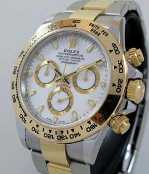 Rolex Daytona 18k & Steel, White dial 116503 March 2022 Box & Card