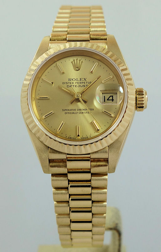 DSC08709 Rolex Lady-Datejust 18k Yellow Gold 69178 Box & Papers *As New*