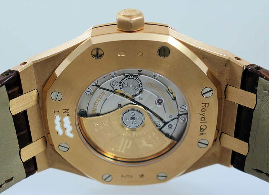 DSC08759 Audemars Piguet Royal Oak 18k Rose-Gold 41mm Silver-Dial Leather 15400OR
