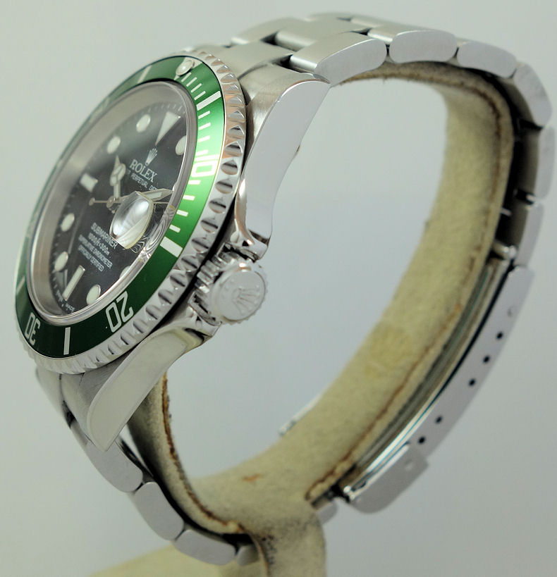 DSC09087 Rolex Submariner 16610LV 50th Anniversary GREEN Bezel