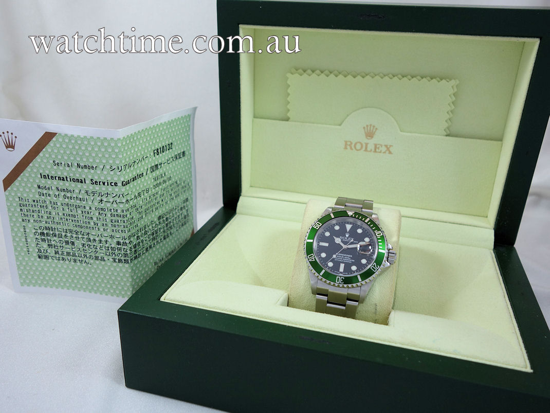 DSC09093 Rolex Submariner 16610LV 50th Anniversary GREEN Bezel
