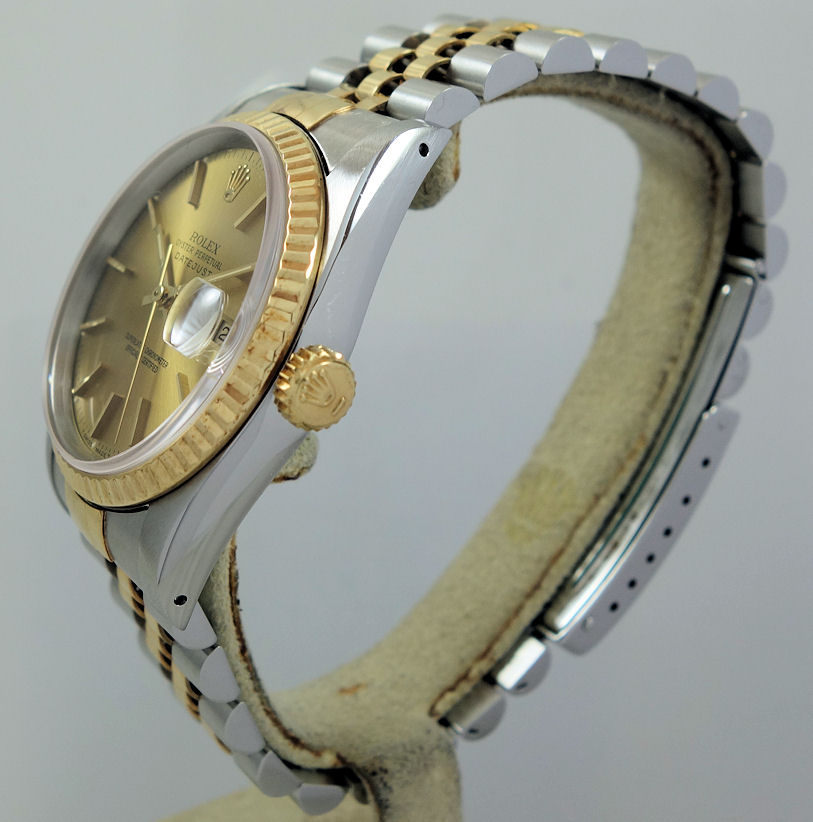 DSC09110 Rolex Datejust 18k & Steel 16233 Box & Papers