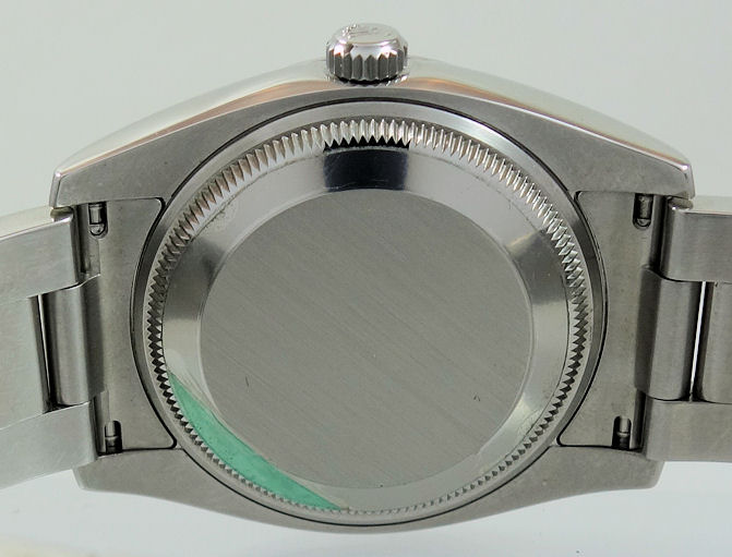 DSC09236 Rolex Air-King 114200 Blue Concentric Arabic dial Box & Card