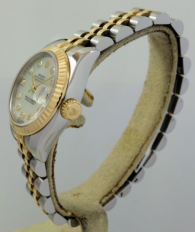 DSC09248 Rolex Lady Datejust 179173 Mother-of-Pearl Diamond dial