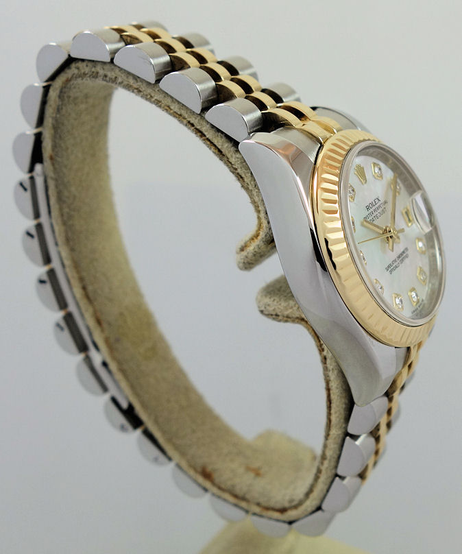 DSC09249 Rolex Lady Datejust 179173 Mother-of-Pearl Diamond dial