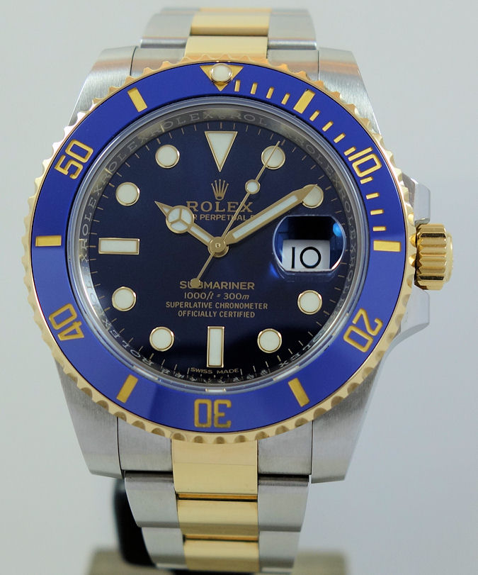 DSC09376 Rolex Submariner 18k & Steel, Blue-Sunburst dial 116613LB April 2019