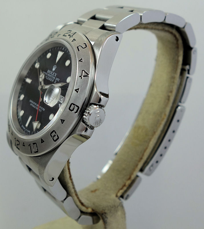 DSC09418 Rolex Explorer II Black-Dial 16570 Box & Cert 1993