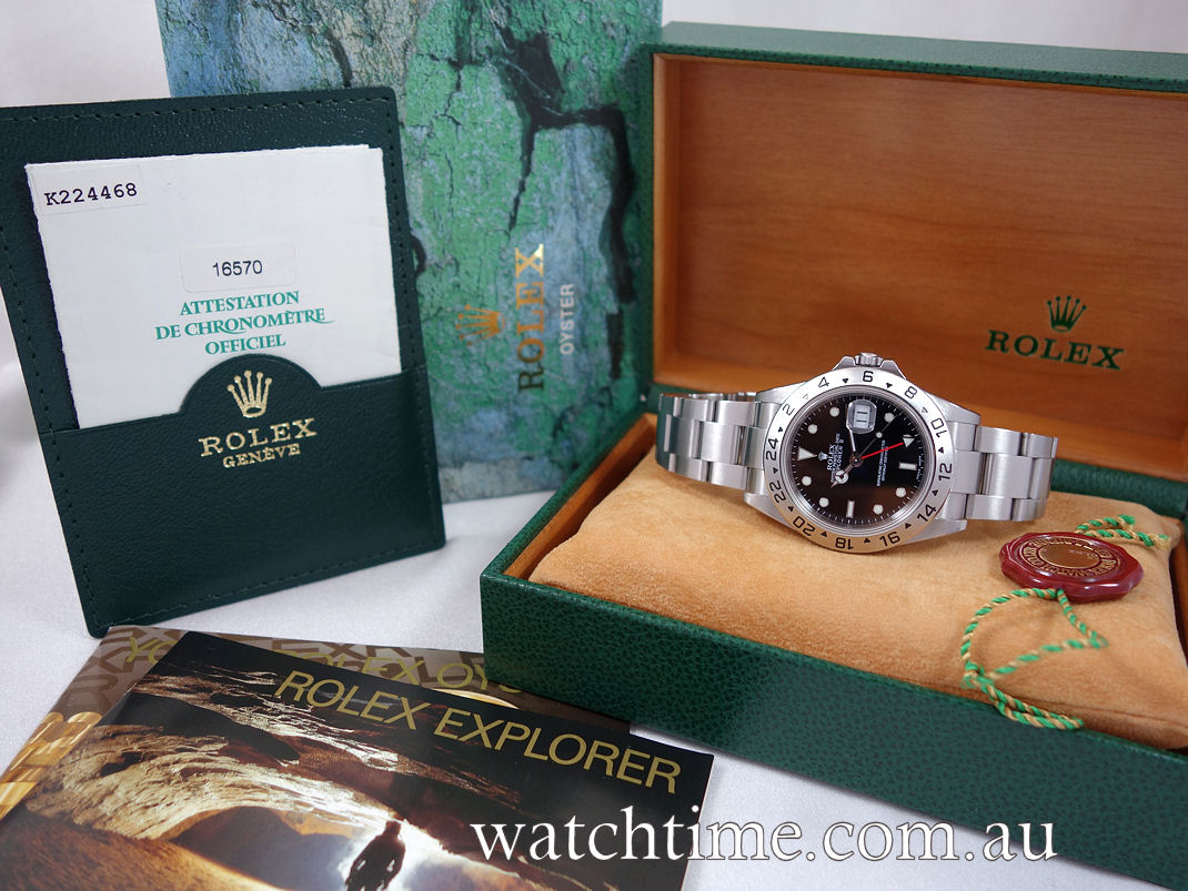 DSC09520 Rolex Explorer II 16570 Box & Papers 2002