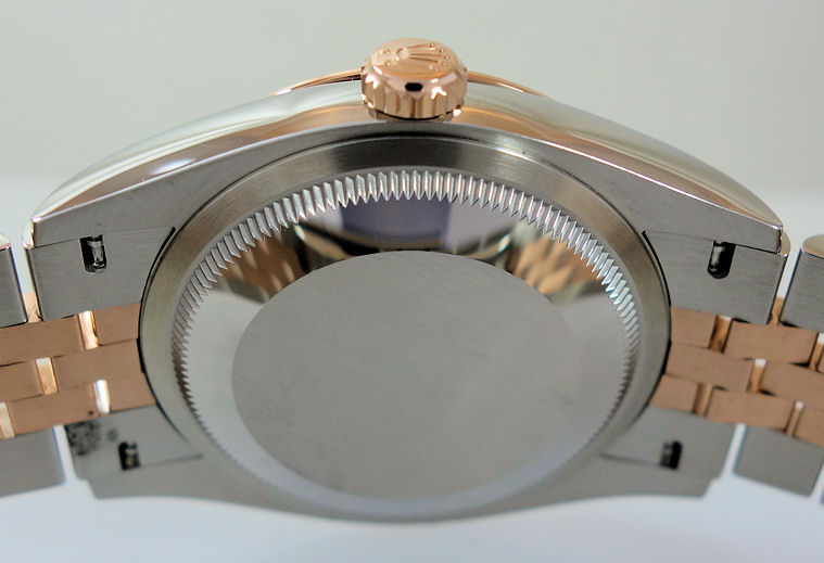 DSC09682 Rolex Datejust 18k Everose & Steel 126201 Wimbledon dial Box & Card *Unused* Sep 2024