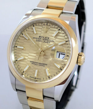Rolex Datejust 36 Steel & 18k Yellow-Gold, 126203  Motif Dial 2023 Box & Card.