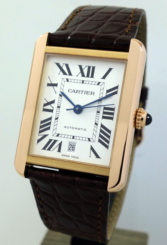 DSC09898 Cartier Tank Solo 18K Rose-Gold XL Size W5200026