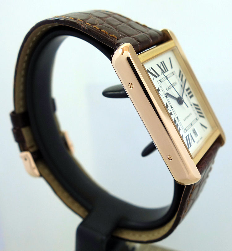 DSC09905 Cartier Tank Solo 18K Rose-Gold XL Size W5200026
