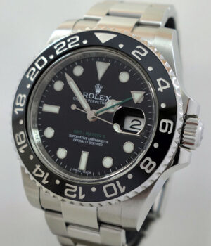 Rolex GMT MASTER II Steel, Black bezel 116710LN Box & Card 2013