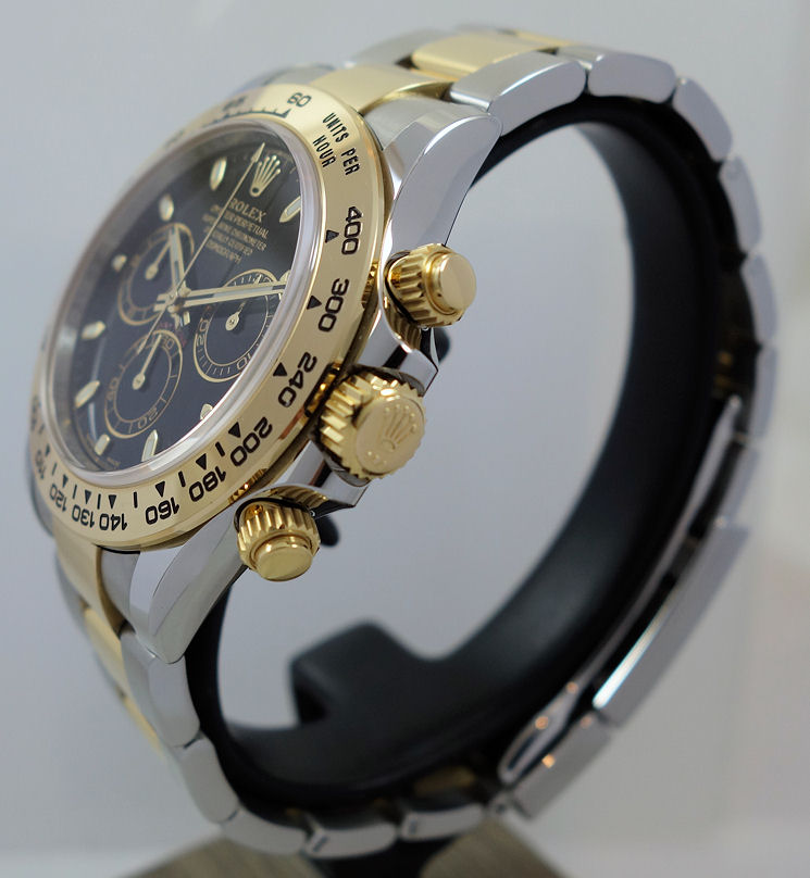 DSC00071 Rolex Daytona 18k & Steel, Black Dial 116503 Box & Card