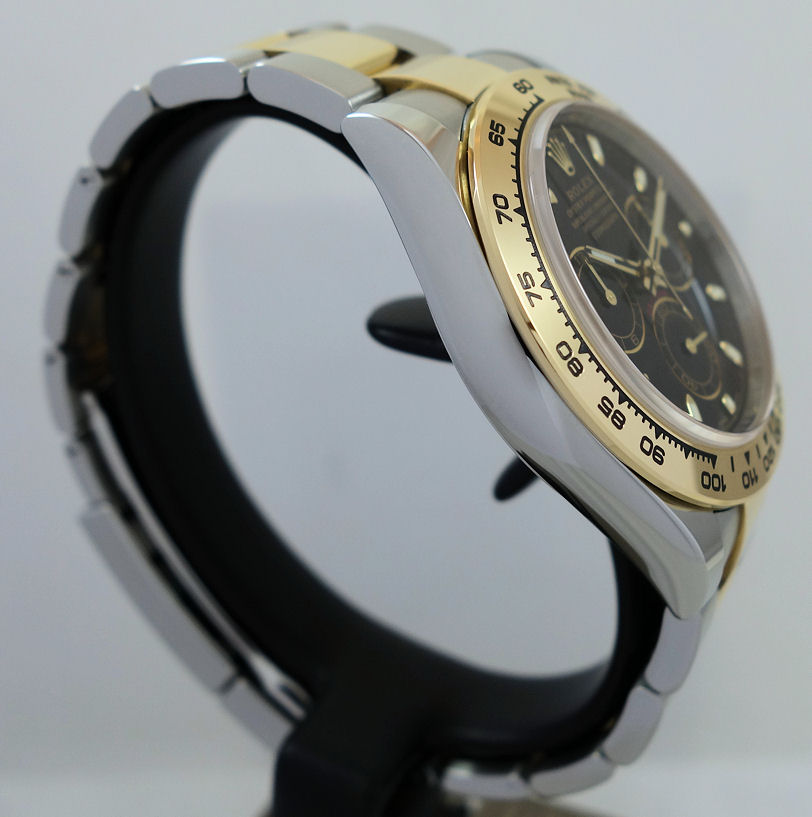 DSC00073 Rolex Daytona 18k & Steel, Black Dial 116503 Box & Card