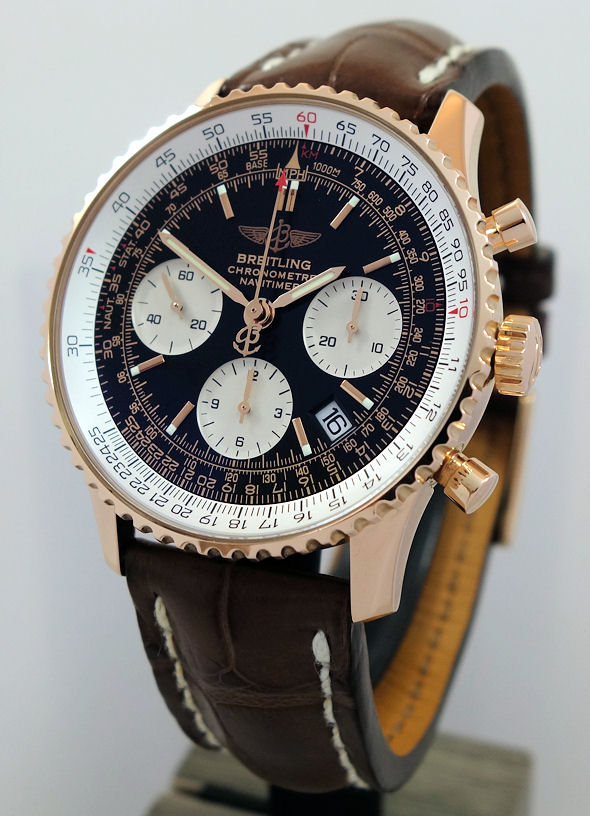DSC00353 Breitling Navitimer 18ct Gold Limited Edition of 500 R23322