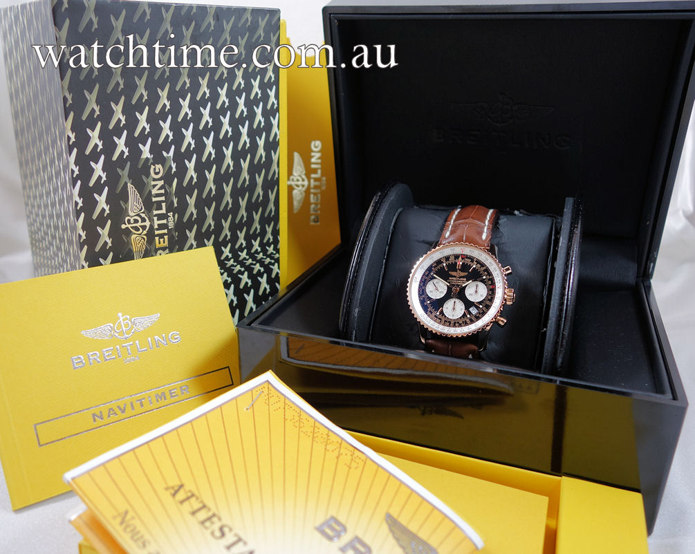 DSC00384 Breitling Navitimer 18ct Gold Limited Edition of 500 R23322