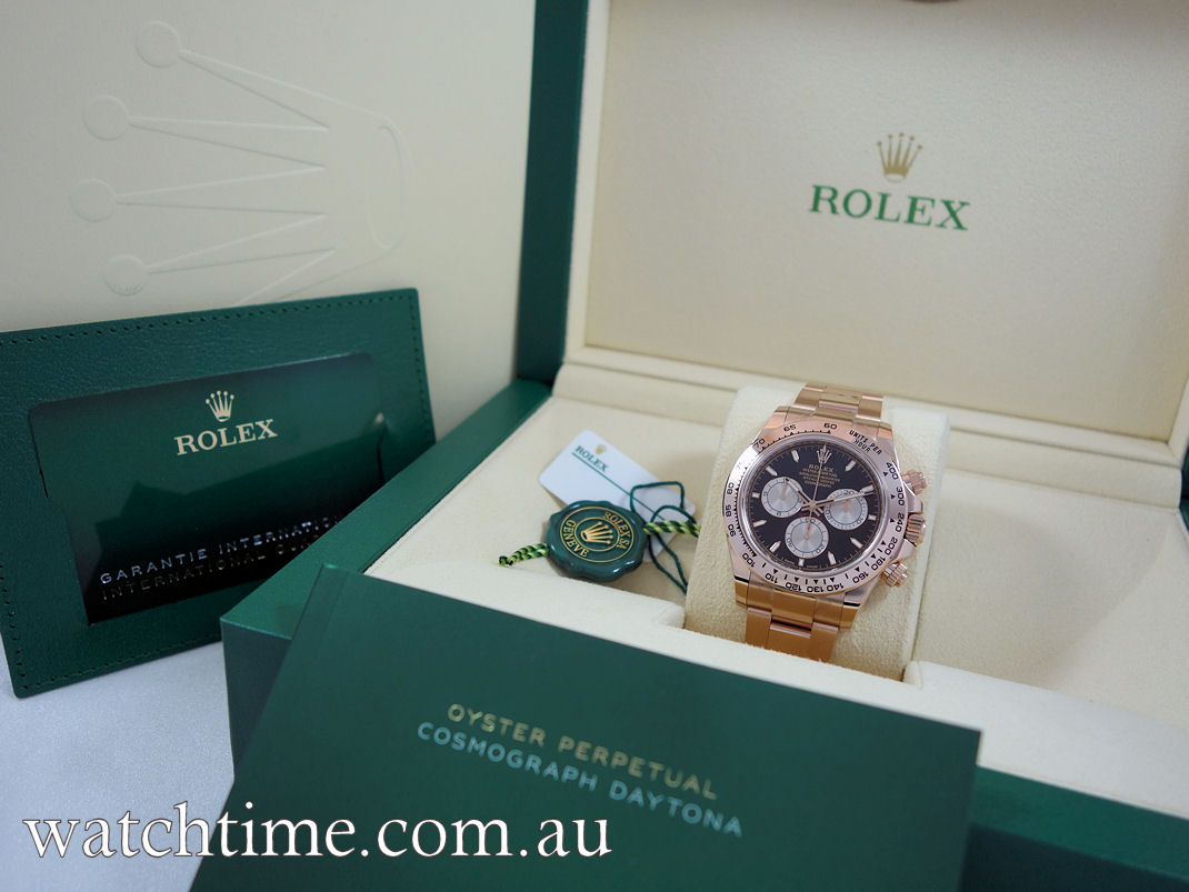DSC00540 Rolex Daytona 126505 Everose Gold, Black Dial August 2024 Full set!!
