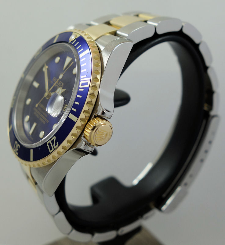 DSC00574 Rolex Submariner Date 18k & Steel, Blue dial 16613