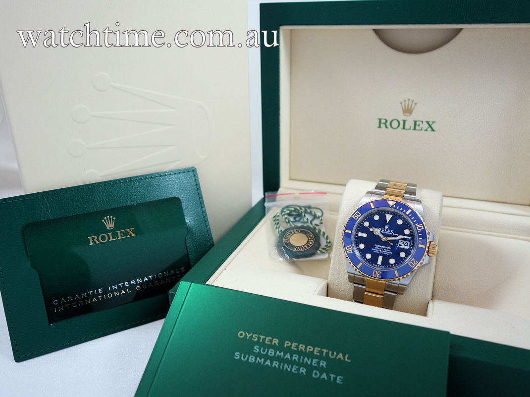 DSC00706 Rolex Submariner 126613LB Gold & Steel Blue Dial 41mm Box & Card