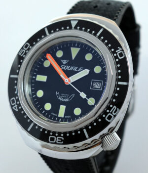 Squale 1000m Diver Black dial 44mm Steel ref 2002
