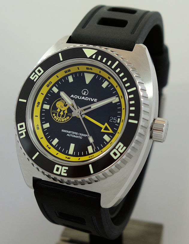 DSC00924 AQUADIVE POSIEDON 1000m Diver Black & Yellow Ltd. Edn.