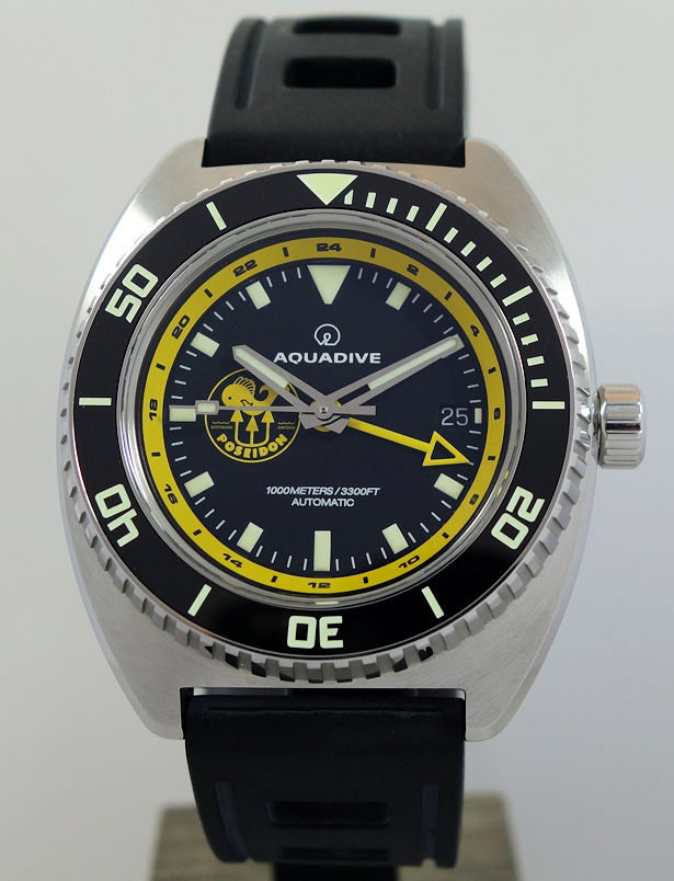 DSC00926 AQUADIVE POSIEDON 1000m Diver Black & Yellow Ltd. Edn.