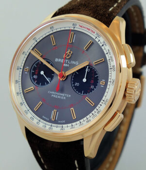 Breitling Premier B01 Chronograph 42mm 18k Rose-Gold, Slate/Black dial  RB0118