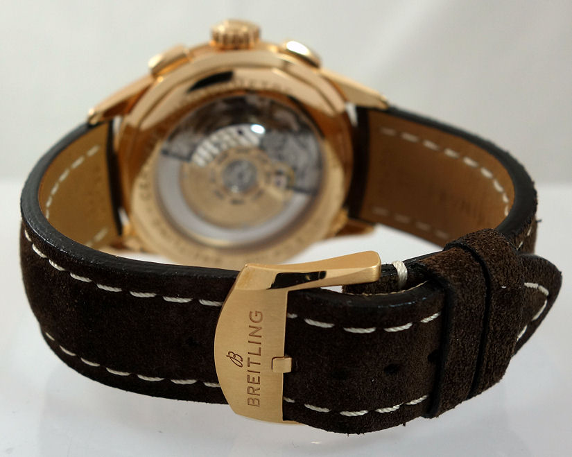 DSC01302 Breitling Premier B01 Chronograph 42mm 18k Rose-Gold, Slate/Black dial RB0118