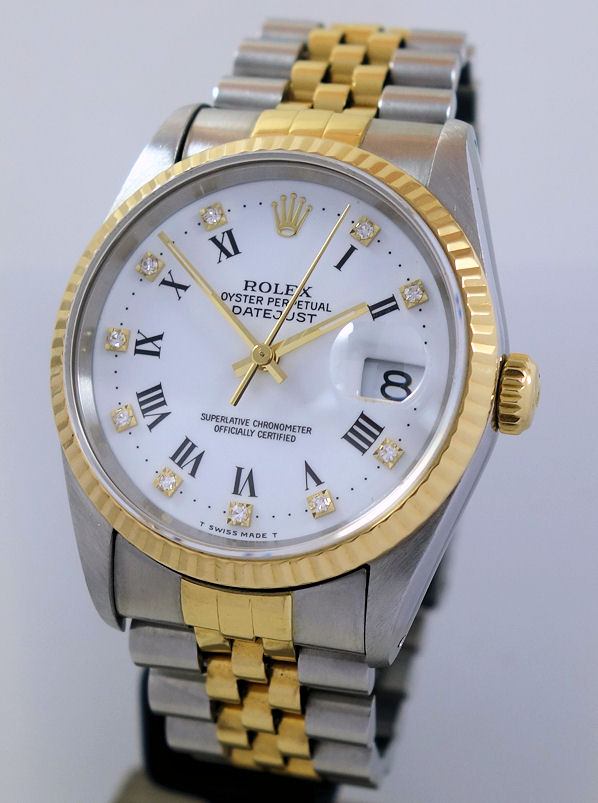 DSC01407 Rolex Datejust 36mm White Diamond-dial 16233