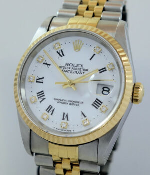 Rolex Datejust 36mm White Diamond-dial 16233