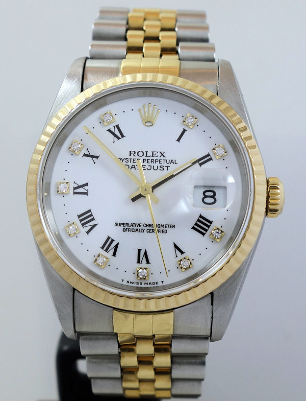 DSC01411 Rolex Datejust 36mm White Diamond-dial 16233