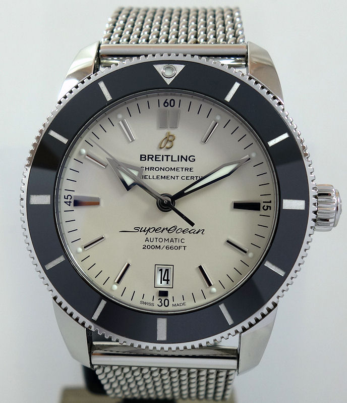 DSC01588 Breitling SUPEROCEAN HÉRITAGE II 46mm Steel bracelet, Silver dial AB202012/G828