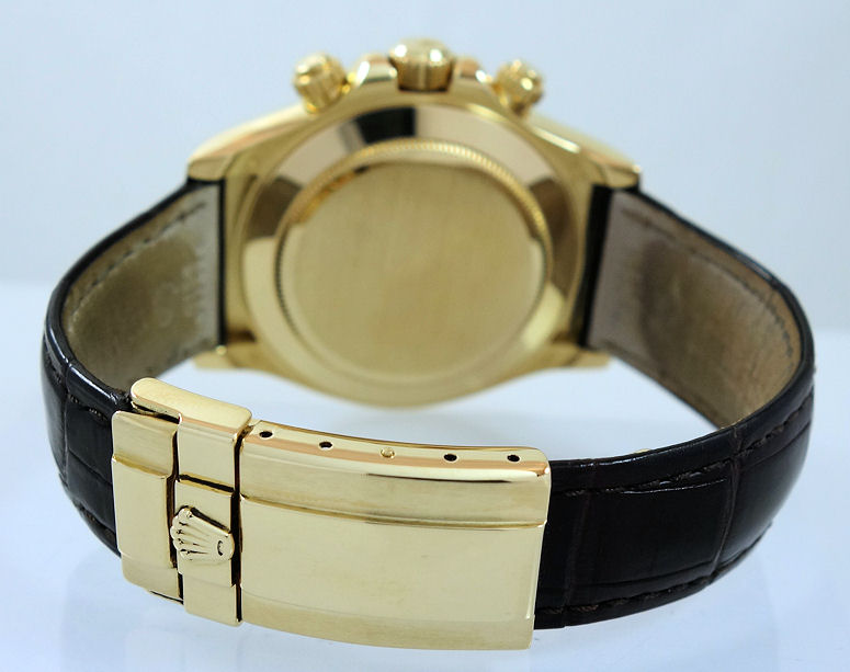 DSC01650 Rolex Daytona 18k Yellow-Gold BLACK Mother-of-Pearl dial 116518